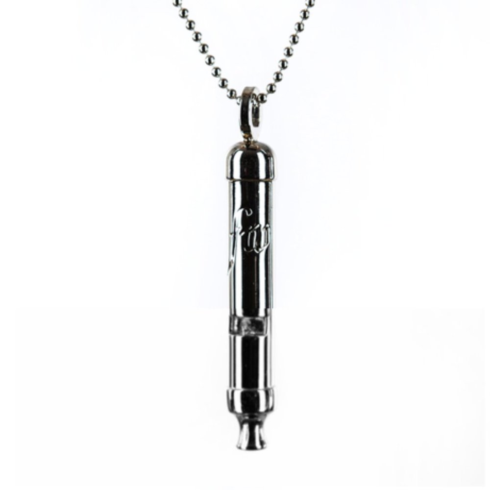 Falling Whistle  Necklace Silver